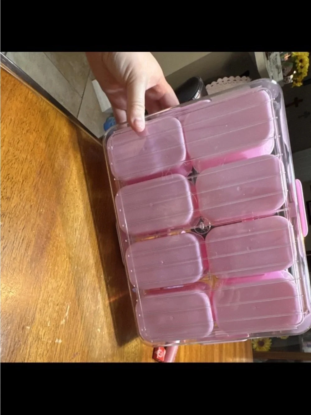 Pink 9-Compartment Meal Prep Container - Home Storage